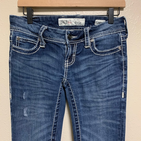 BKE Stella medium wash distressed skinny jeans - Picture 3 of 6